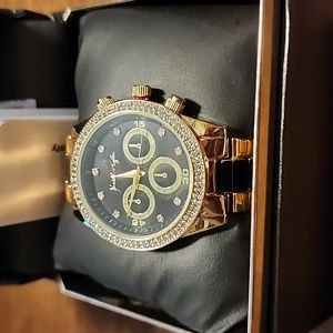 Kendall&Kylie Gold Toned/Ivory Triple Link Watch